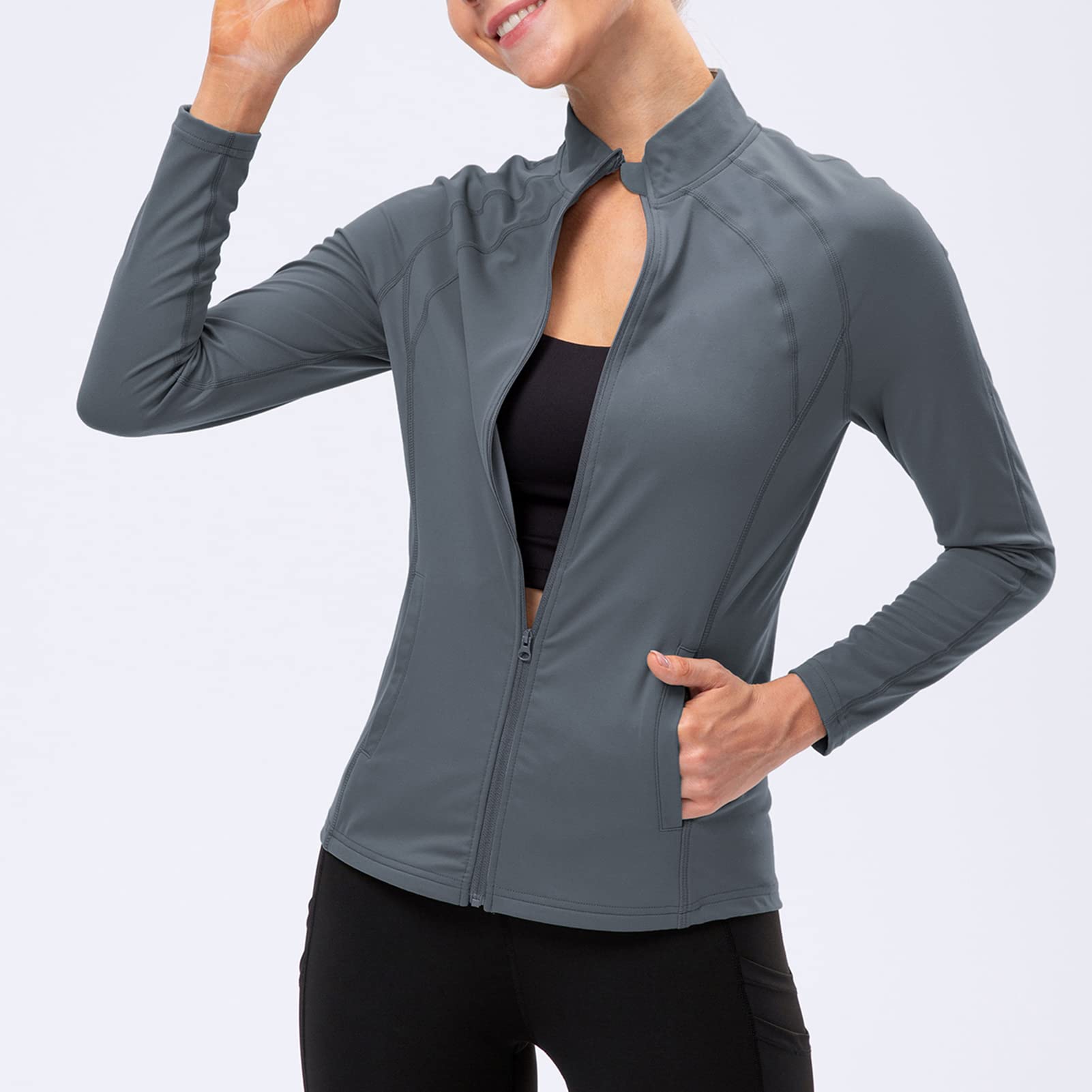 Damen Laufshirt Funktionsshirt Langarm Sportshirt Schnelltrocknend Atmungsaktiv Damen Trainingsshirt Yoga Shirts