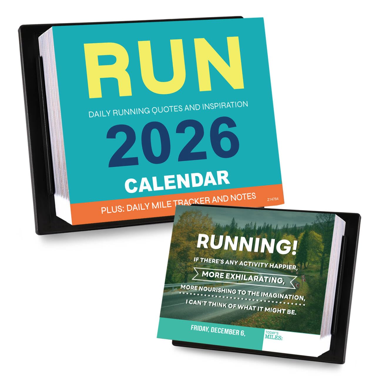 2026 Desk Calendar - Motivational Calendar, 5’’×6’’, Running Gear, Daily Calendar for Runners, Jan 2026 - Dec 2026, Inspirational Desk Calendar 2026, Daily Running Quote