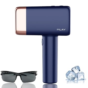 IMENE Ipl Hair Removal,Home Laser Hair Removal Device For Men And Women,Ice Painless Permanent Hair Remover With 500,000 Flashes & 5 Energy Levels.Blue...