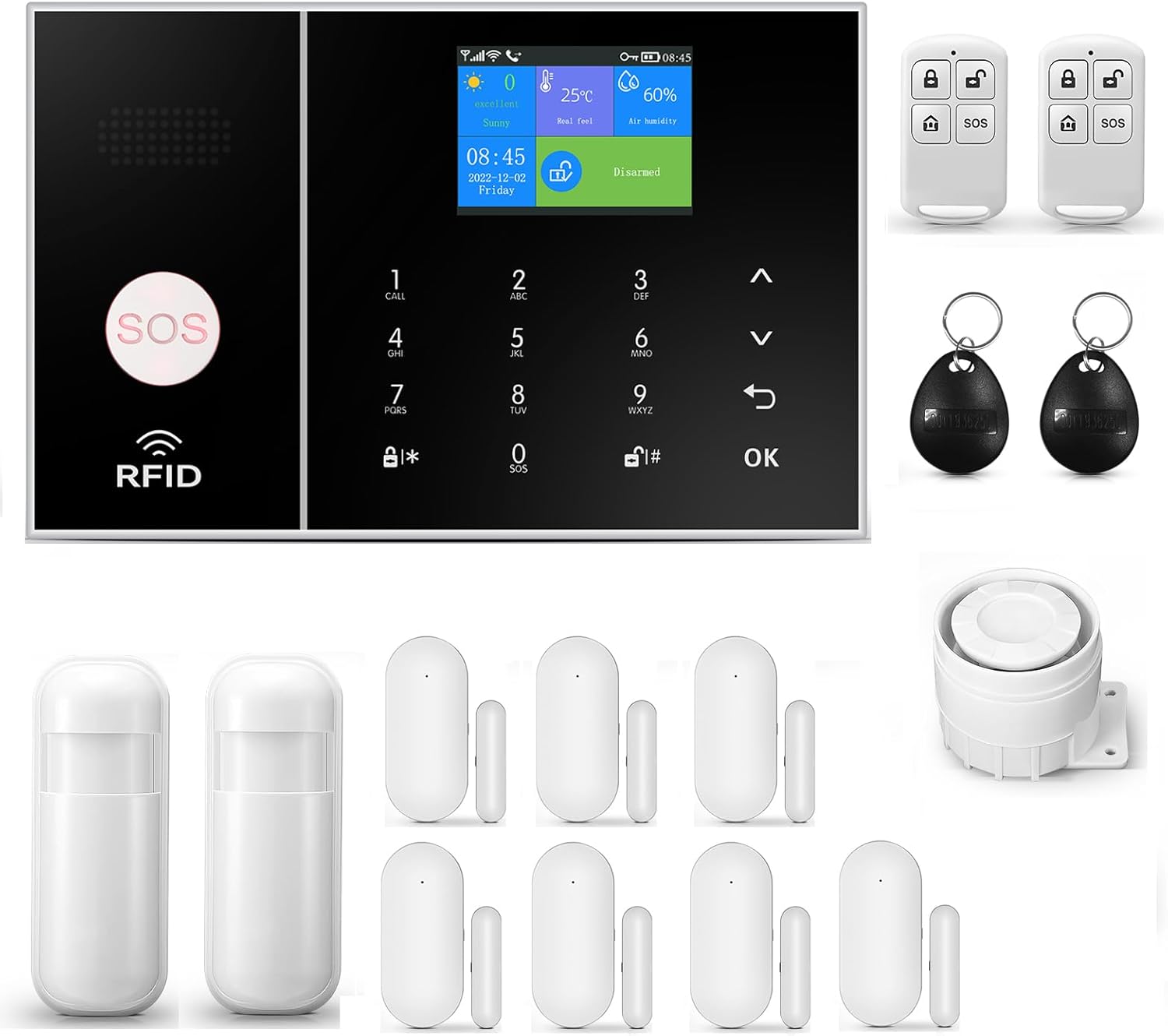 Security Alarm System 99+3 Zone Auto Dial WiFi+GSM/4G Home