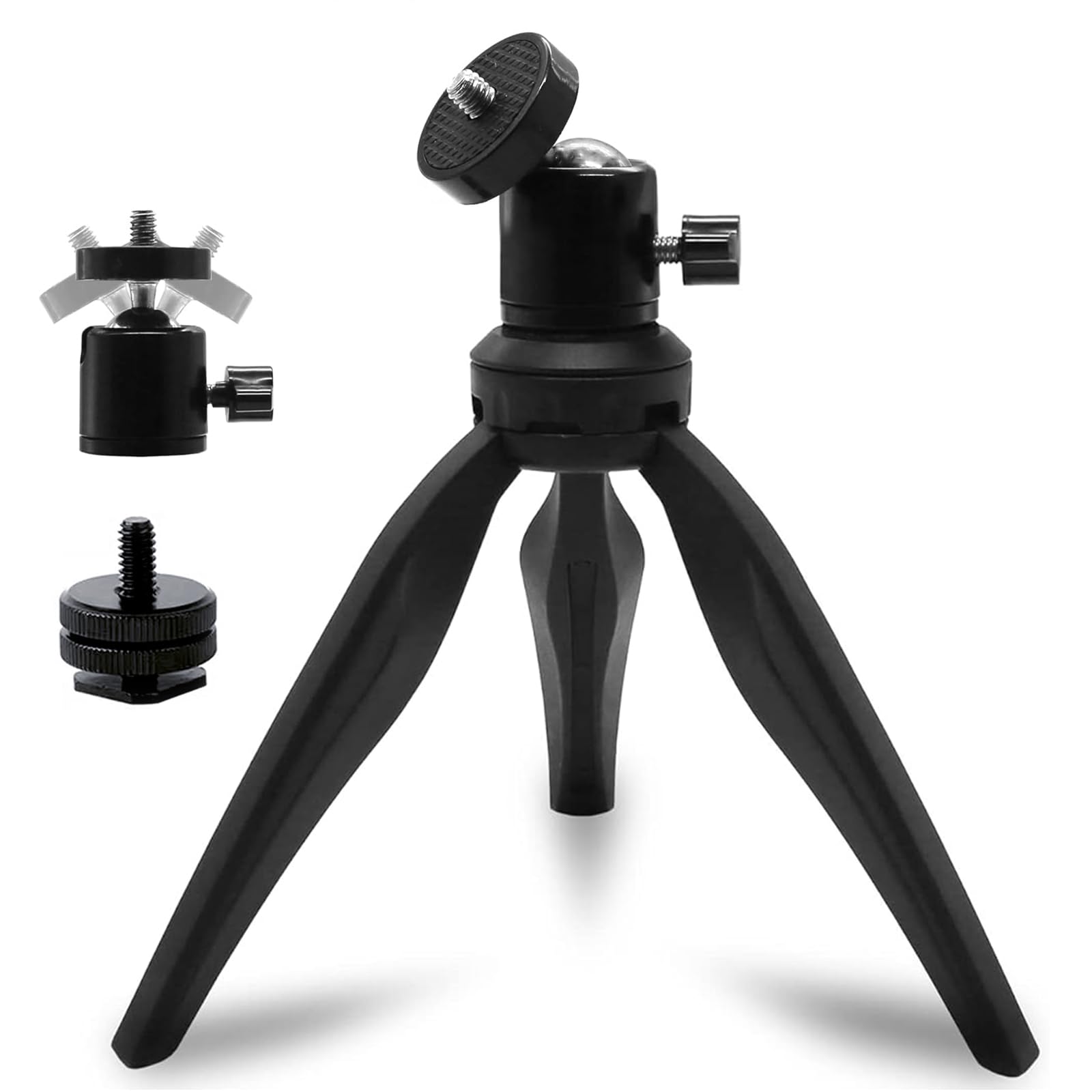 Mini Tripod, Everesta Tabletop Tripod with Ball Head and 1/4" Screw for Compact Cameras, Mirrorless, DSLR, Projectors, Webcams, GoPro and Smartphone Video
