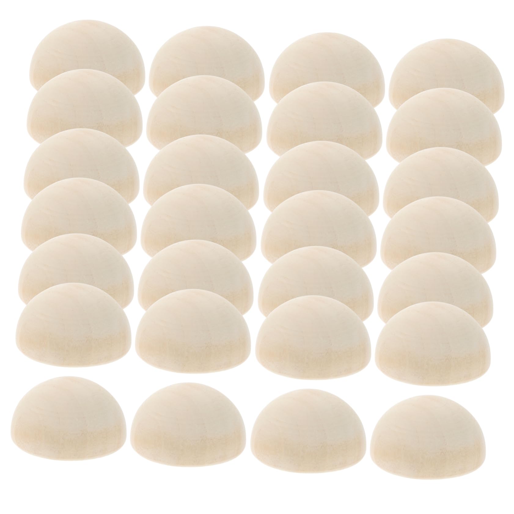 Perles en bois demi-rondes kaki de 100 pièces pour DIY et guirlandes