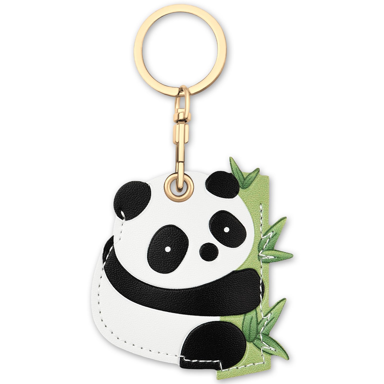 AXFEE 360° Protective Case for Apple Air-Tag, Penguin Leather Keyring Case, Holder for Air-Tags, Decorations for Key, Bag, Pet Collar — view 13