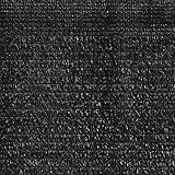 Malla de sombreo 90% o Malla de ocultación para terraza (1,5 x 100 mt, Negra)