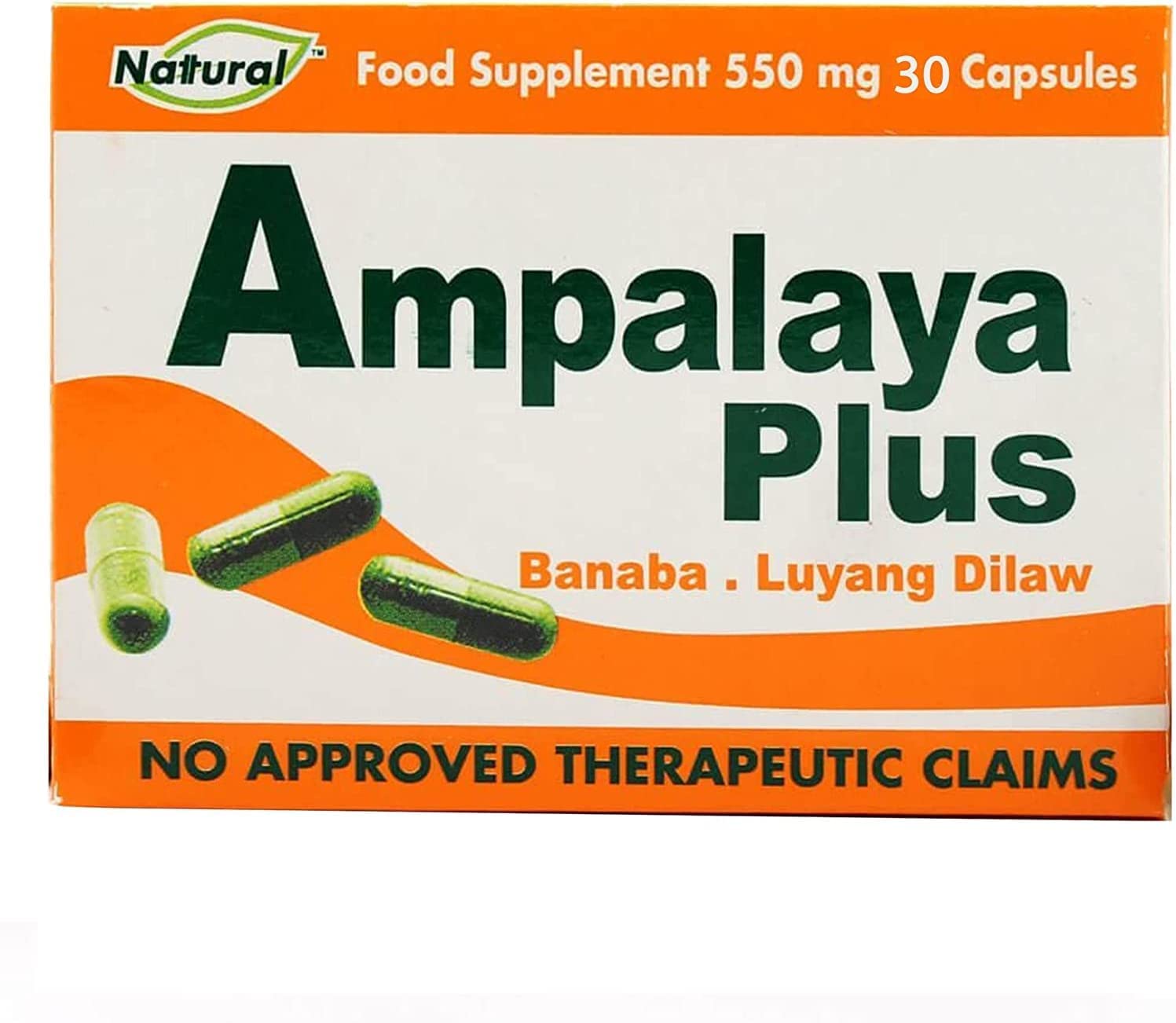 Ampalaya Supplement - 550mg 30 Capsules with Banaba,Turmeric and Bitter Melon. Ampalaya Plus Capsules - Halal Herbal Suplements
