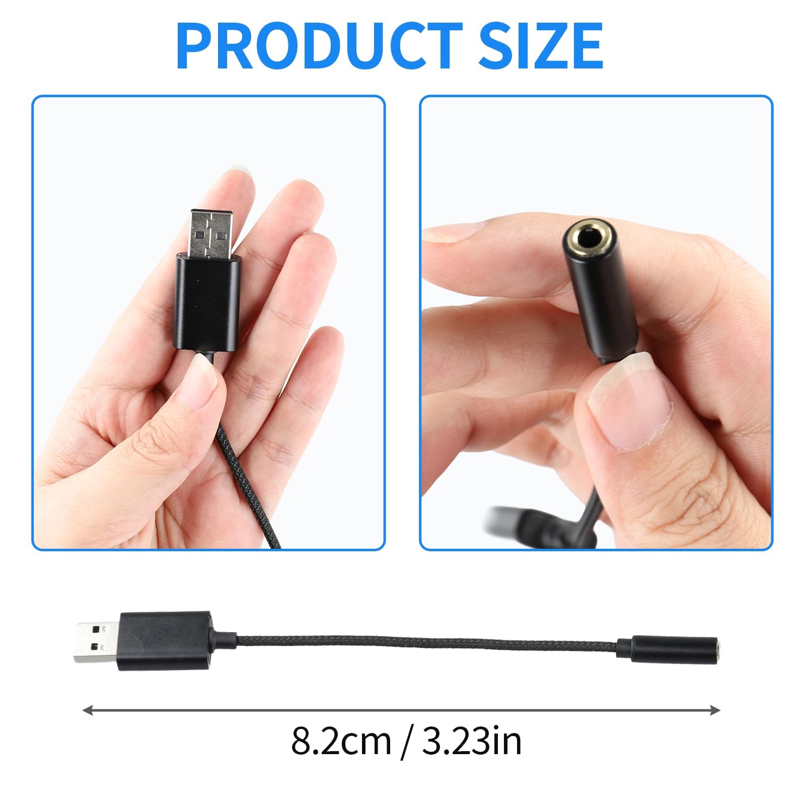 SOLMIMI Splitter per cuffie TRRS da 3,5 mm da 4 poli maschio a 2 TRRS femmina adattatore jack audio stereo a Y per cuffie, microfono, PC, telefono cellulare e altro - 0,3 m