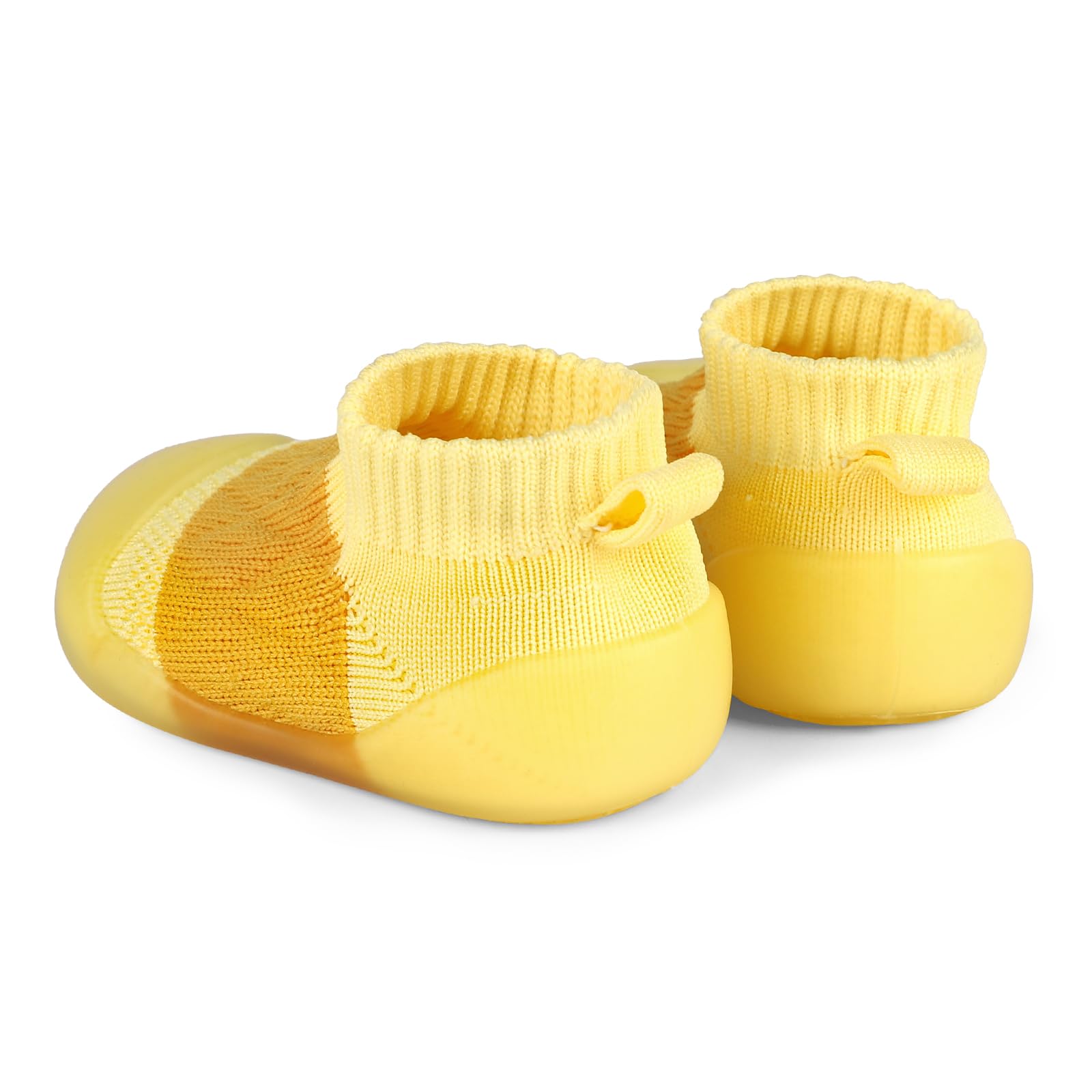 LACOFIA Chaussons Chaussettes Bébé Garçons Filles Chaussures Premier Pas Bébé Chaussettes Doux Respirant avec Semelle Souple Antidérapante en Caoutchouc pour Bébé 6~24 Mois