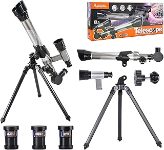 PAHAYU Children's Telescope (30X/40X) Suitable for Beginners in Astronomy, Astronomical refracting Telescope with Tripod Portable Telescope