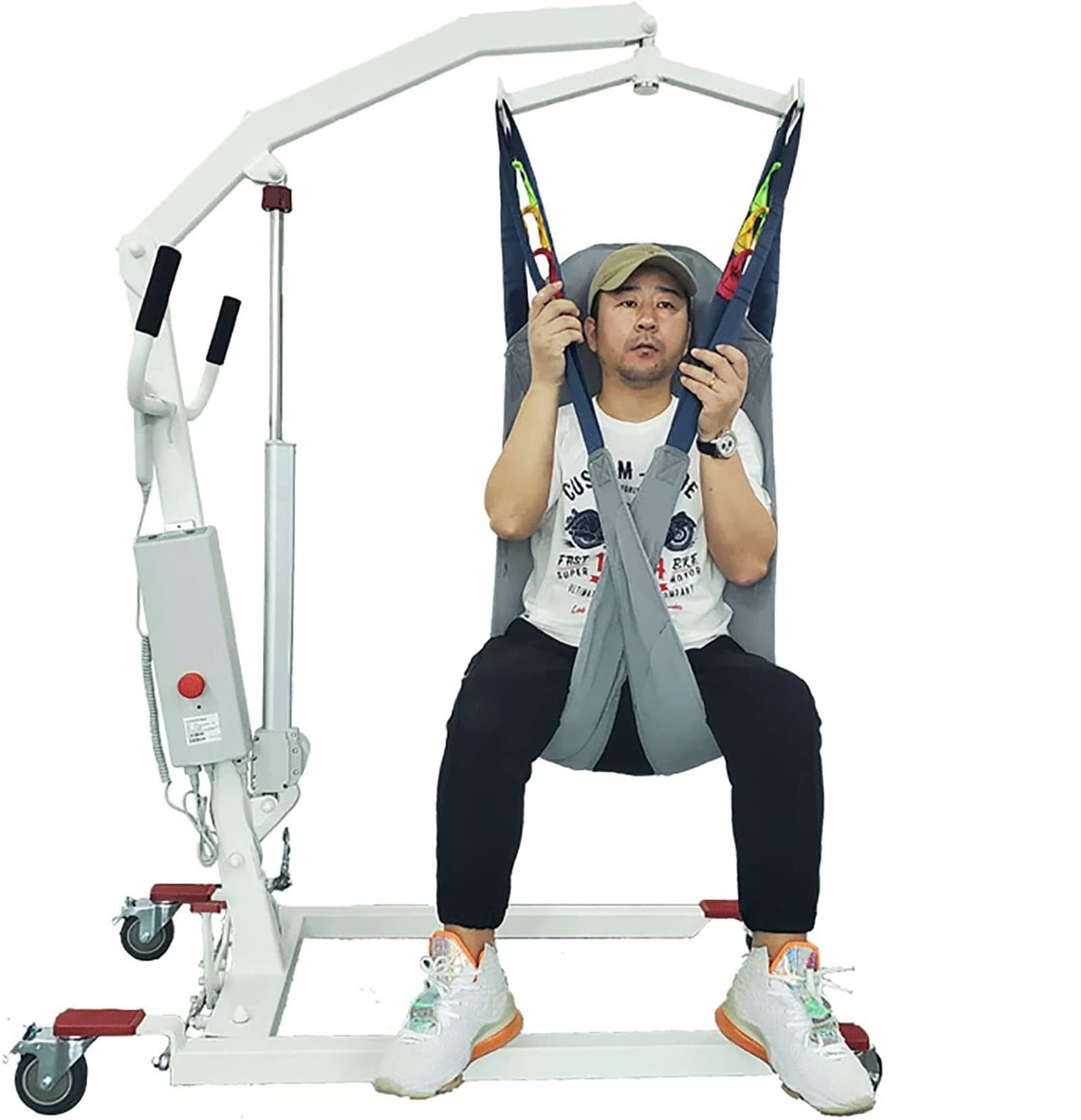 CEEBUS Arnés Elevación Paciente Cuerpo Completo, Grúa de Paciente, Eslinga De Elevación con Accesorios De Bucle,para Posicionamiento Y Elevación De La Cama,Enfermería, Cuidador No Incluye grua