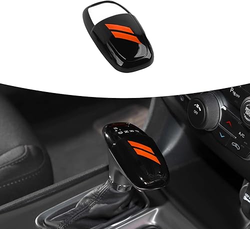 Hoolcar Cubierta interior de la perilla de la palanca de cambios de ABS, cubierta protectora de decoración compatible con Dodge Charger & Challenger