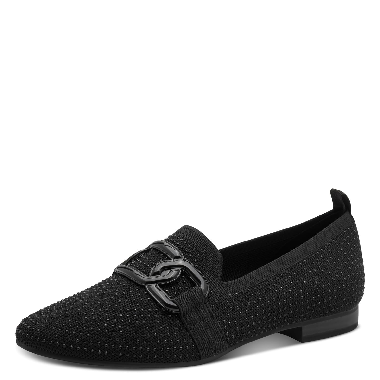 MARCO TOZZI Women's Loafers Soft Feel Me Footbed Vegan Modern, Black (Black), 7 UK
