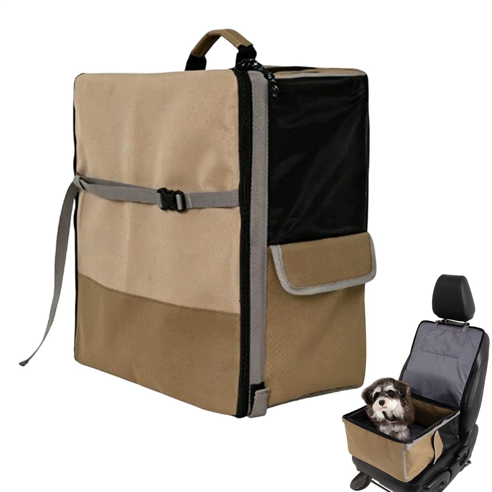 Asiento De Coche Para Perros Mochila convertible | Cama Perro Coche Malla Transpirable Lavable Desmontable Viajes vehículo SUV autocaravana carretera gatos cachorros razas