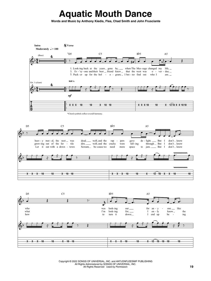 Red Hot Chili Peppers Unlimited Love Guitar Recorded Versions | Recueil de Chansons et Partitions Guitare Électrique Tablature | 17 Transcriptions Complètes Black Summer Album Complet 128 Pages