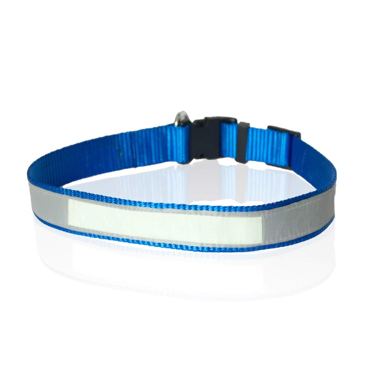 Ruse Pet Glow in The Dark and Reflective Nylon Adjustable Collar for Puppy, Small, Big Dogs (Blue),?63.5 cm,W_3.2 cm (B0862BRQ6B) Amazon Price History, Amazon Price Tracker