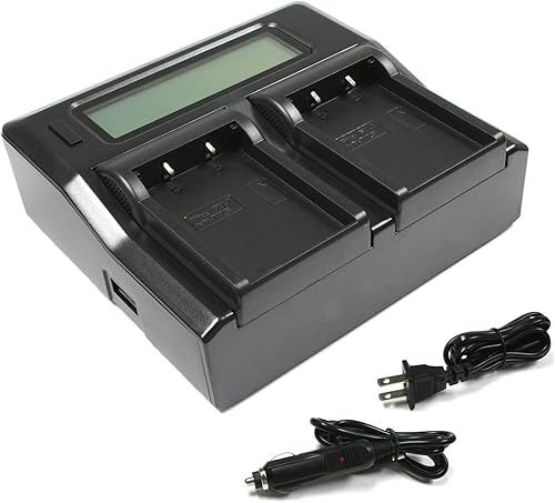 Wasabi Power Cargador de batería LCD dual para Fujifilm NP-T125, compatible con batería OEM, se carga completamente en 60-90 minutos, incluye
