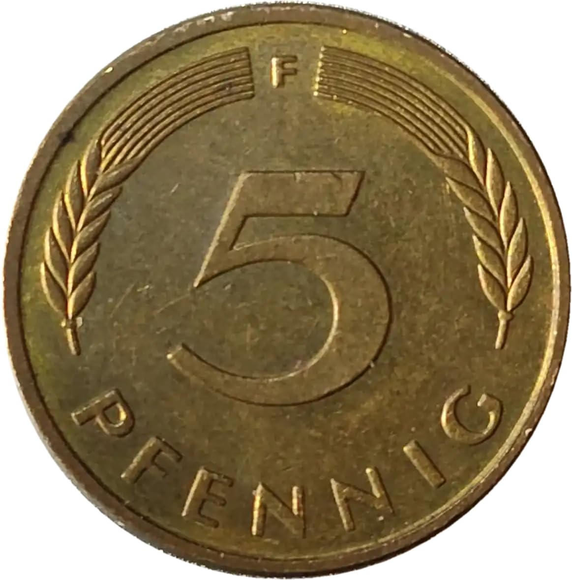 Moneta da Collezione Germania 5 Pfennig 1987, Bundesrepublik Deutschland, Moneta Vintage in Ottone