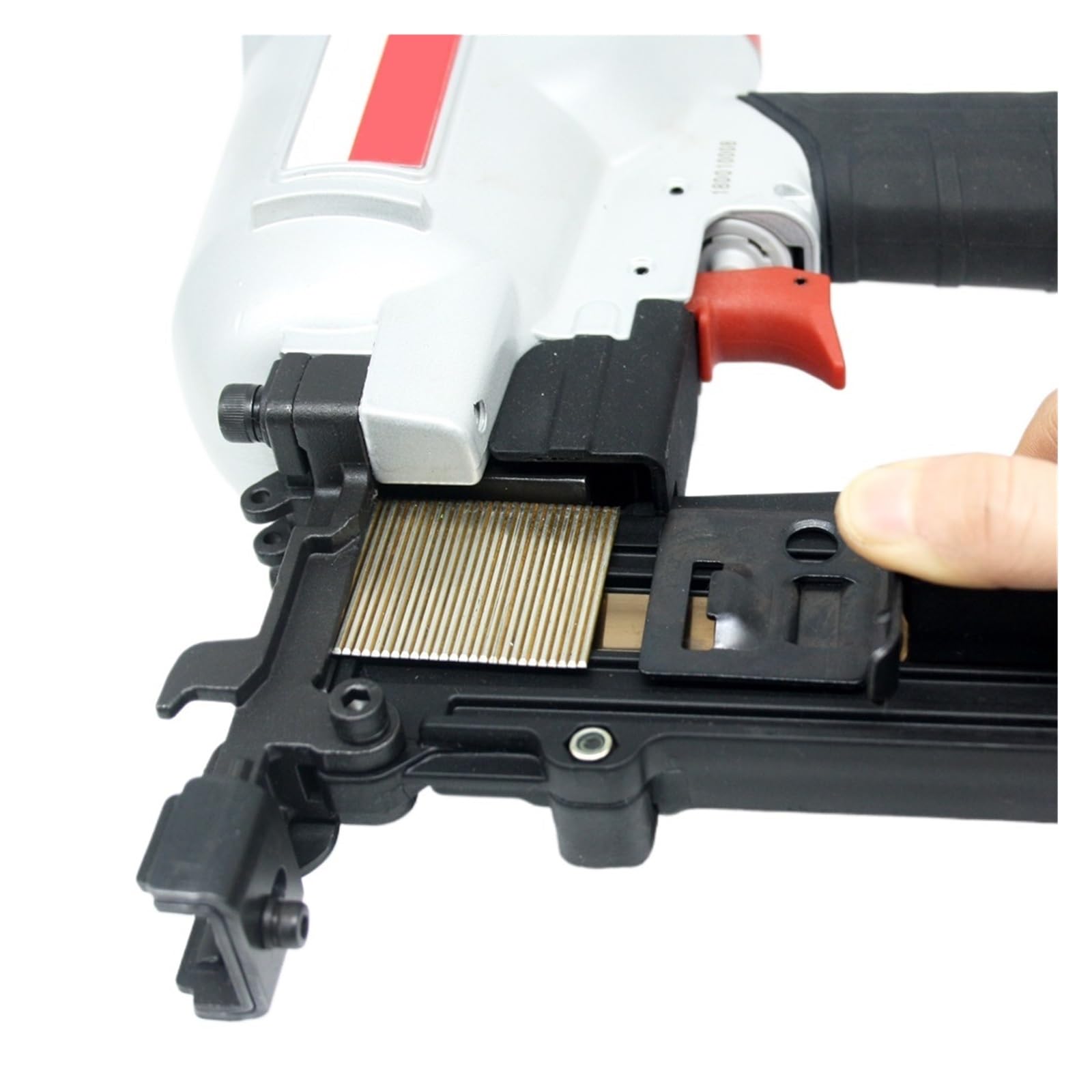 Pistola sparapunti pneumatica senza olio RN851 16GA Chiodatrice pneumatica Cucitrice pneumatica Strumento Cucitrice a corona larga Uso for la decorazione di coperture for la lavorazione del legno