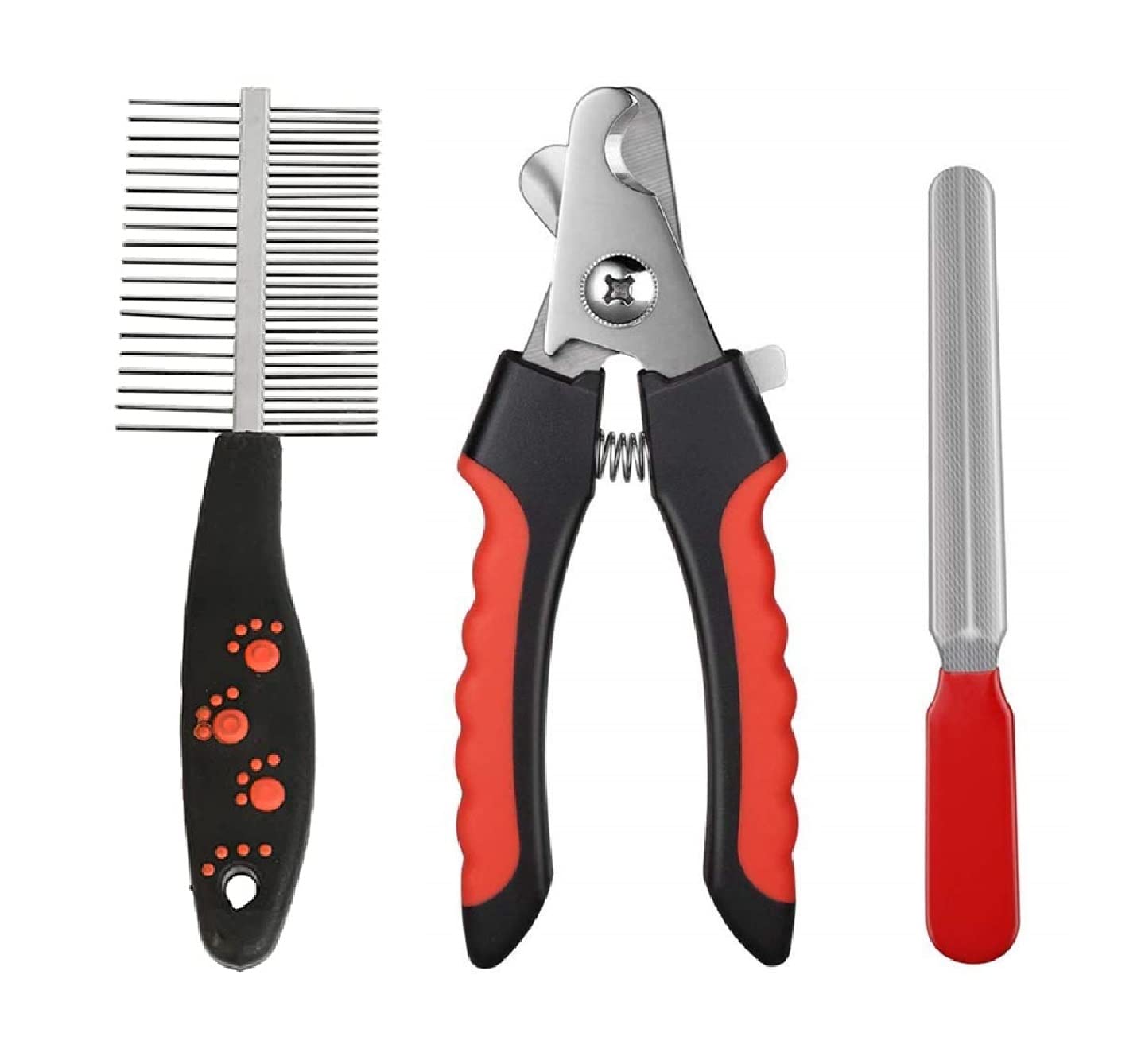 RvPaws Dog Double sided Comb paw printed Plastic Handle Grip and Nail cutter with filler Large Size, for small medium and large dog- Nail Cutter + Nail Grinder + Dog Comb Double Side Multicolor (B0BQ7C8C8S) Amazon Price History, Amazon Price Tracker