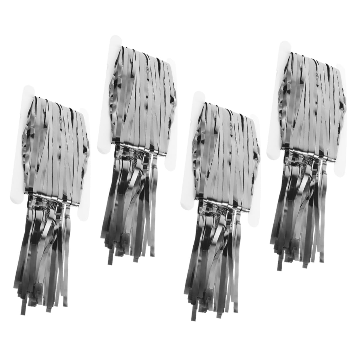FELTECHELECTR 4pcs Tinsel Streamer Backdrop Curtain Foil Fringe Decoration for Birthday Parties Weddings Festivals and Photo Booths Pet Material for Eye-catching Displays