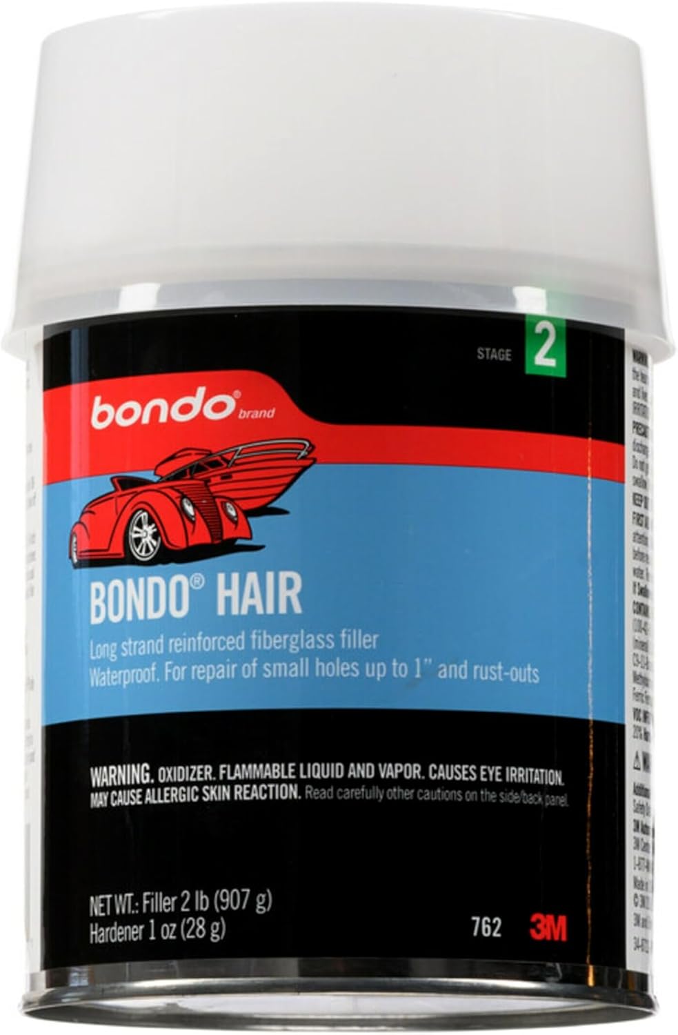 Bondo Bondo-Hair Long Strand Fiberglass Reinforced Filler, 00762, 1 Quart