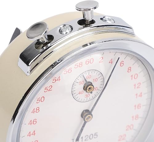 Miniatura 8 de Cronómetro mecánico esfera redonda, valor de escala 0.2s 60 segundos de metal plástico diseño compacto deportes contador temporizador para