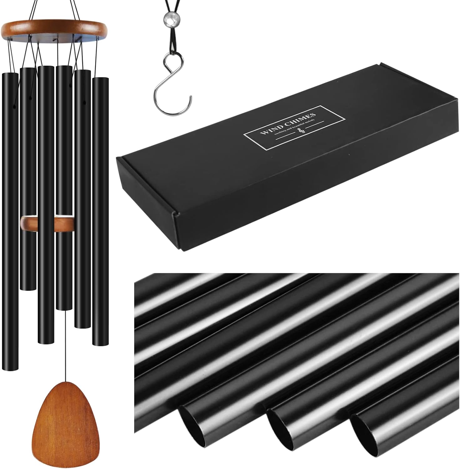 Wind Chimes Outdoor Large Decor Deep Tone Soothing Melodic