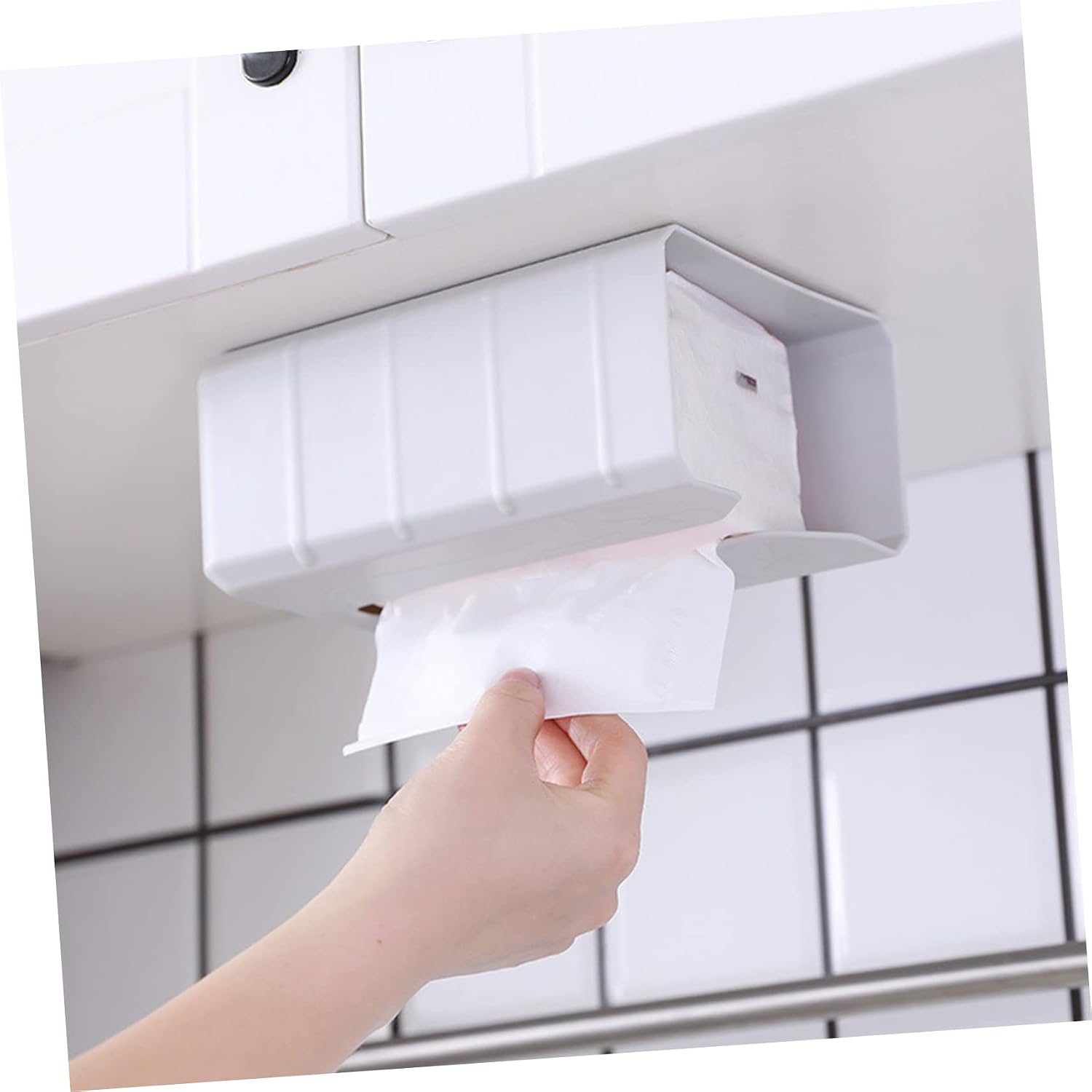 Creative Wall Tissue Box 2 Pack, White ABS Home Holder image 3