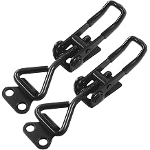 4001 Toggle Latch Clamp, 4 Pack, Black | Heavy Duty Stainless Steel, Adjustable Pull Hasp, Quick Release Locking, For Smoker Lid, Cabinet, Toolbox, 2000Lbs Capacity