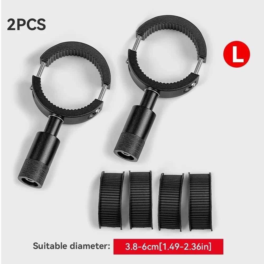 Soporte Montaje Barra Luz Soporte luces antiniebla para motocicleta soporte montaje tubo 20-38mm para faros Moto abrazadera horquilla(38-60mm 2PCS)