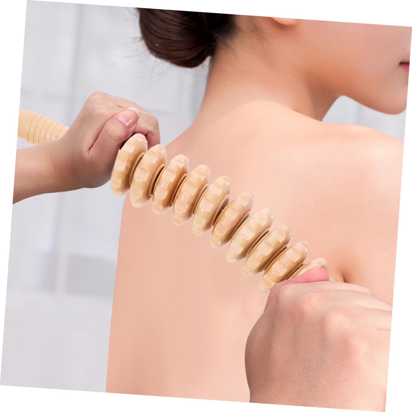Vaguelly Massaggiatore Corpo e Testa in Legno 3 Pezzi Kit per Massaggi Linfodrenanti Tavola Massaggiante per Uso Domestico