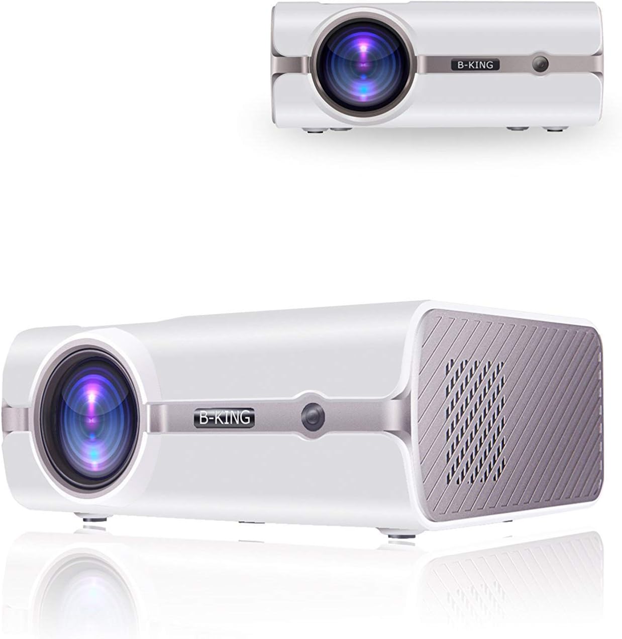Video Projector, BeamerKing Portable Home Cinema Projector LED Projector 2200 Lumens Support Full HD 1080P HDMI USB VGA AV for Laptop iPhone Andriod Smartphone PS4 Xbox TV Box