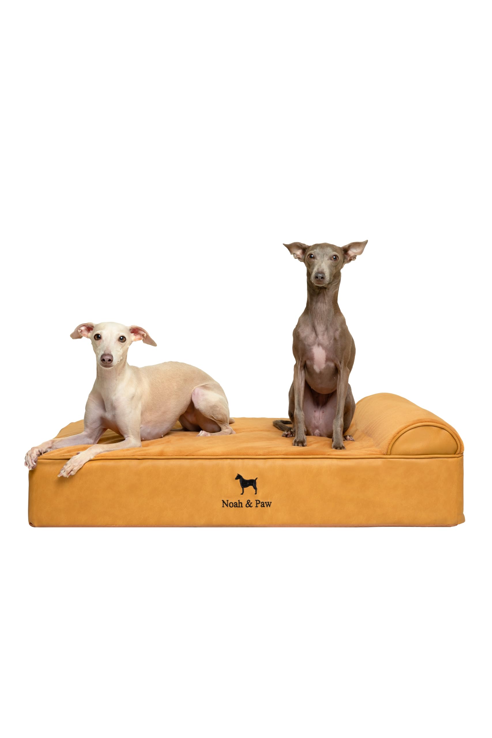 NOAH & PAW Large Dog Bed, 35x25x8.7 Inch, Orthopedic Dog Beds, Eggshell Memory Foam Infused with Cooling Gel, Waterproof, Machine Washable, Includes Inner Cover (Faux Leather)