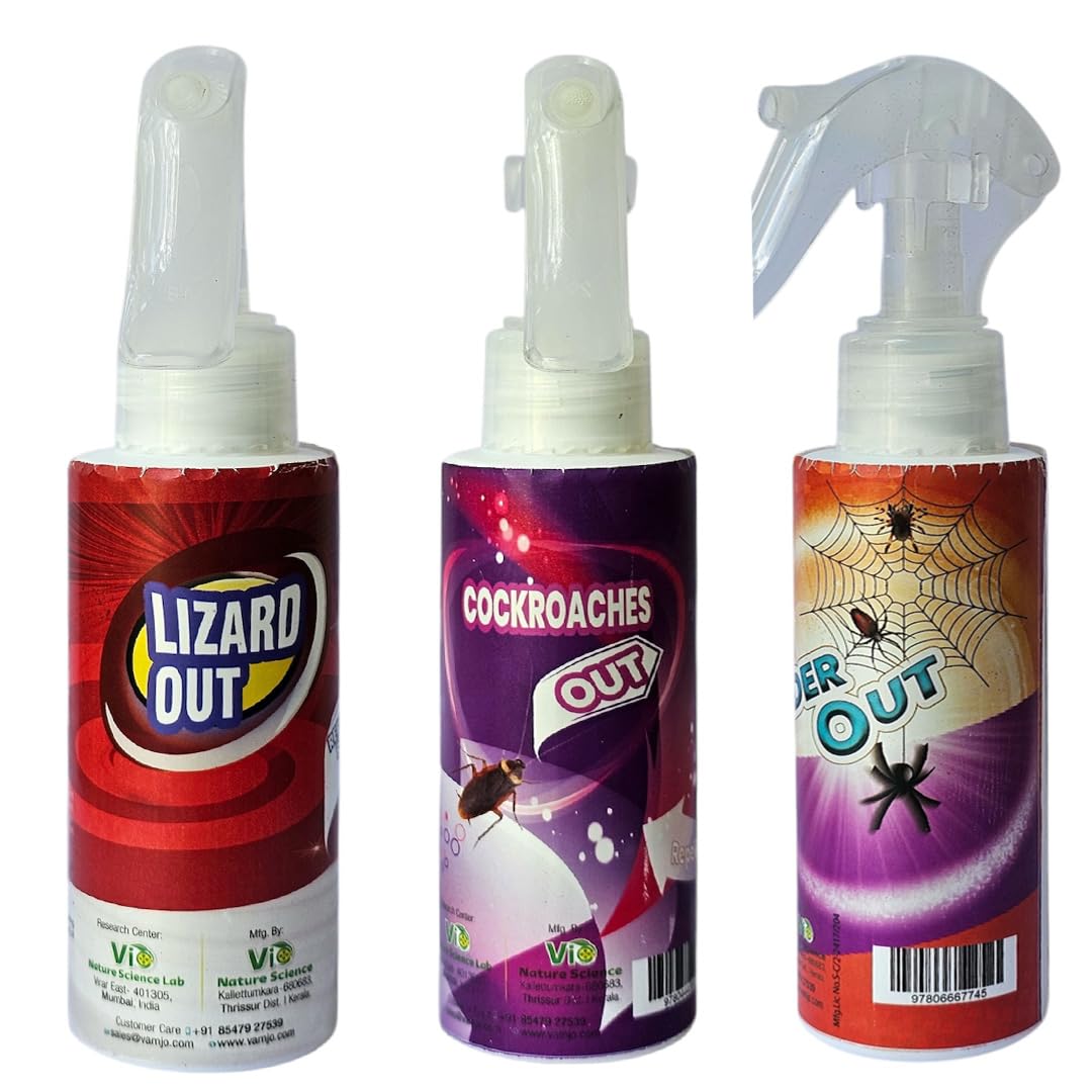 FruitsnFlowers Organic Cockroach,Lizard & Spider Repellent Spray - 100ml Combo | Natural Compounds that create an environment Cockroach,Lizard % Spider find Unpleasant | 100% Natural & Chemical free | Baby & Pet safe | Effective on all types of Cockroachs.-image-49