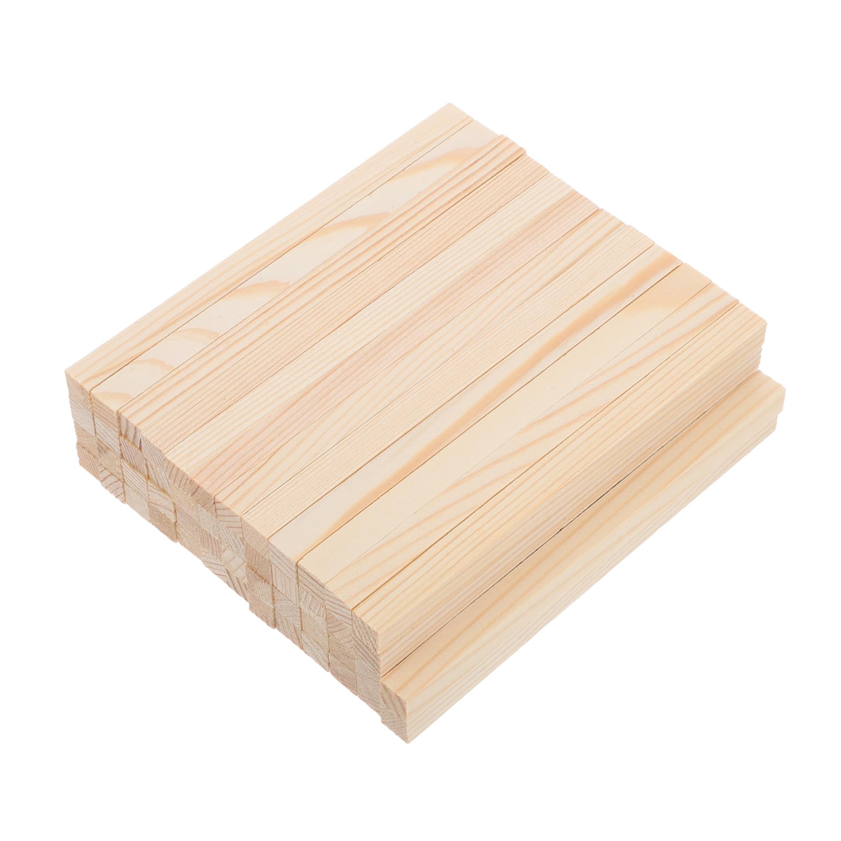 50 Stück Teiliges Quadratische Holzstäbchen Unbehandelte Holzsticks für Basteln DIY projekte Modellbau Foto requisiten Laternen Mini häuser Glatte Oberfläche Vielseitig Verwendbar