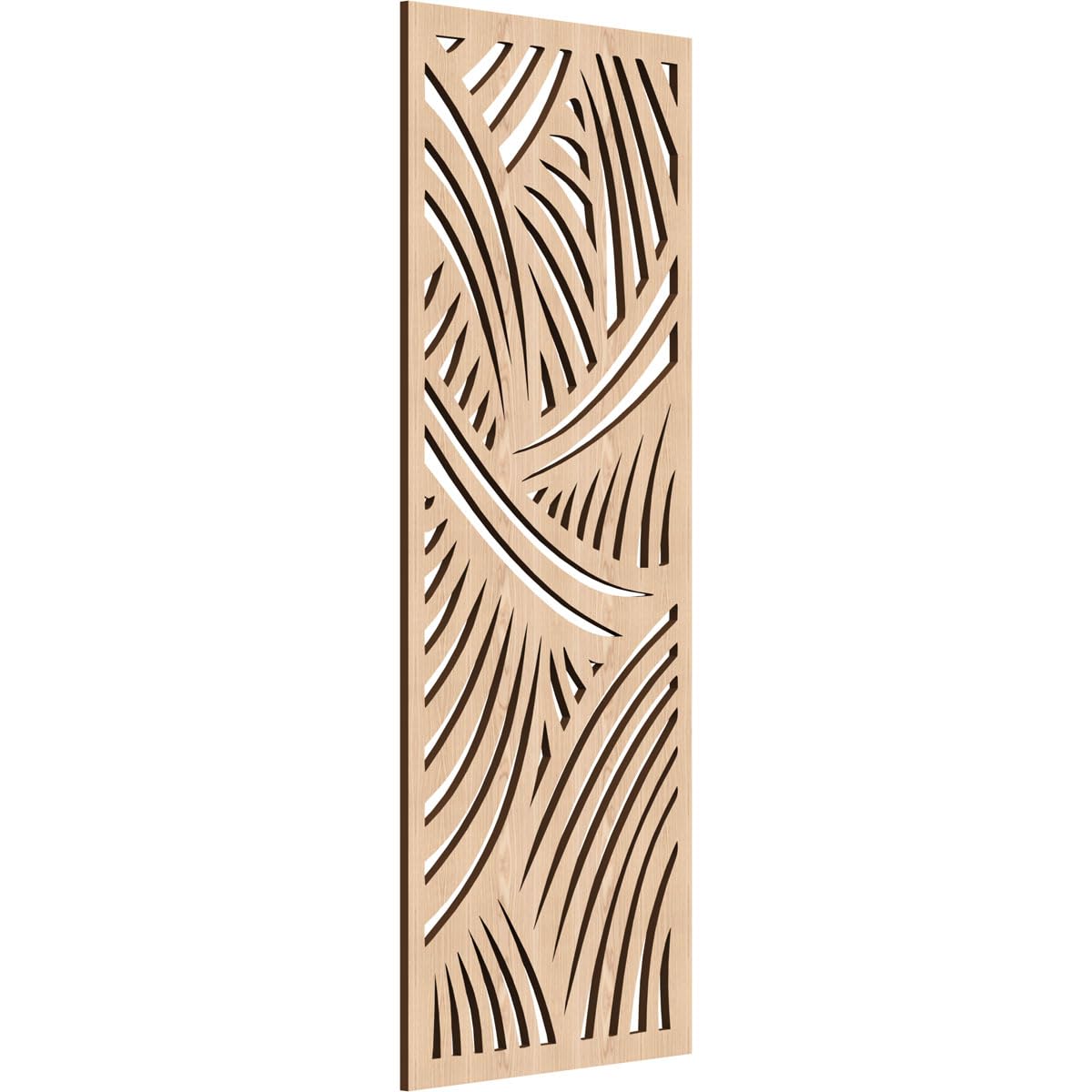 13 3/8"W x 34 3/8"H x 1/4"T Chester Decorative Fretwork Wood Wall Panels, Red Oak