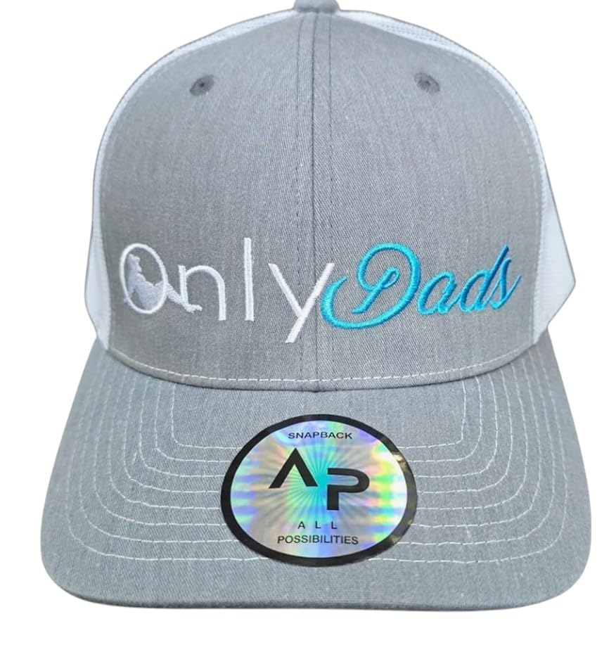 Only Dads Funny One Size Fits All Gift Men's Gift Hat Birthday (US, Alpha, One Size, Gray White)