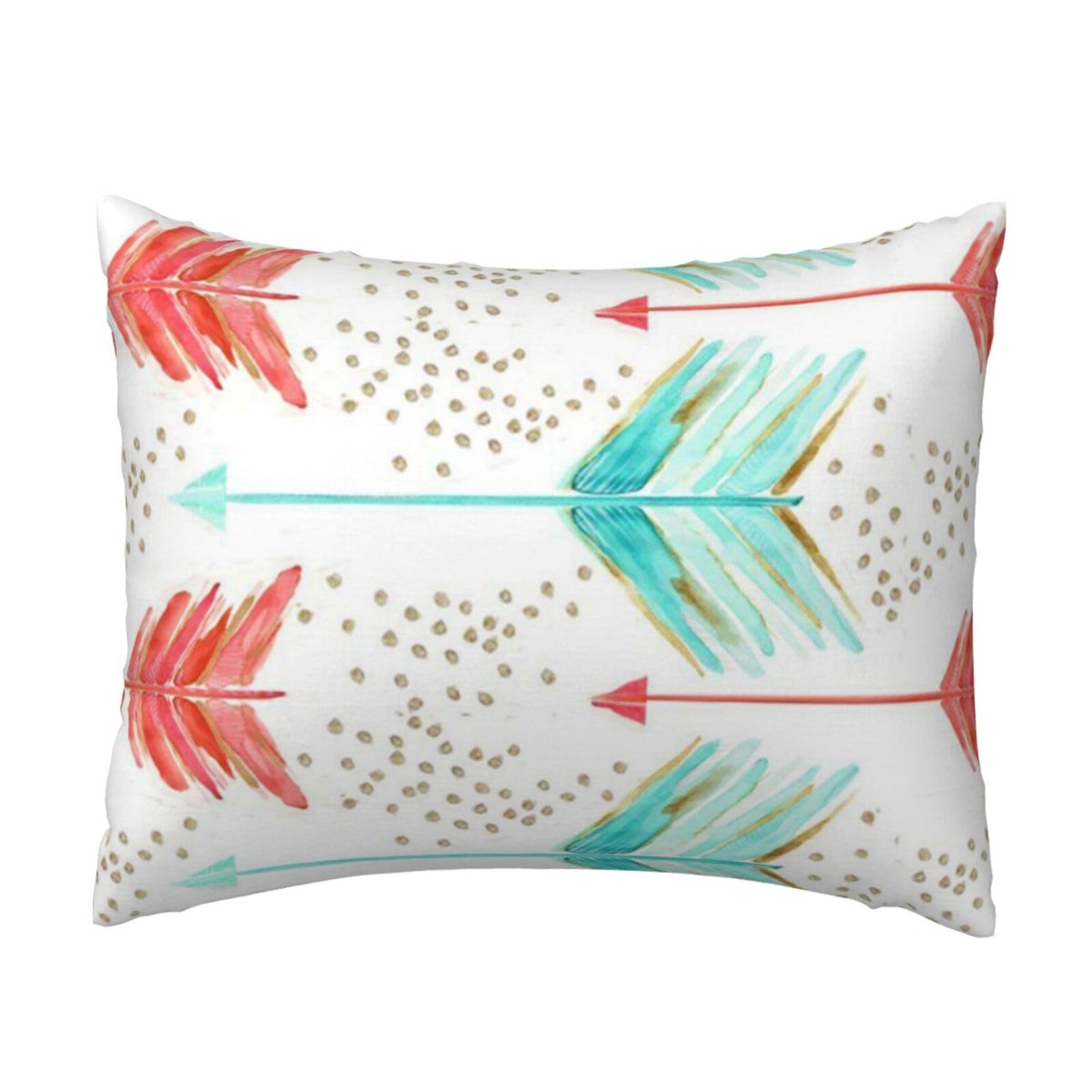 YFSGDLBN Coral and Teal Arrows printed Pillow Case 20x26in decorative Cushion Cover pillowcase