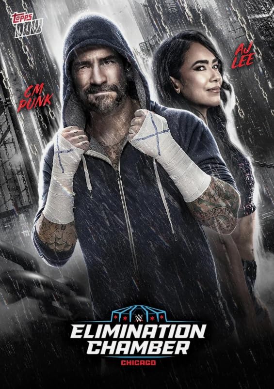 Topps CM Punk & AJ Lee 2026 Topps Now WWE Elimination Chamber Chicago, Trading Card #EC26