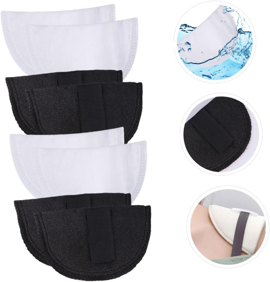 STOBOK 20pairs - Sponge Shoulder Pads of Breathable Thin Shoulder Pads for Women and Clothing Reusable and Washable Enhancers