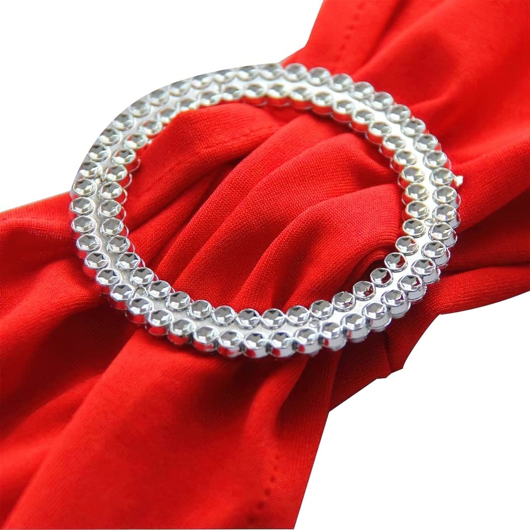 YURRO Fasce Per Sedia Con Fiocco Per Banchetti – Elestiche In Spandex, Per Matrimoni, Eventi E Feste, Multicolore (Blu, Rosa, Viola...)