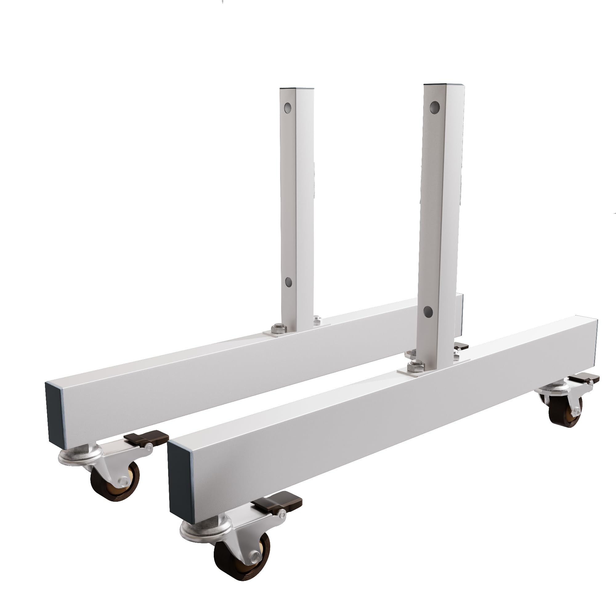 floor mirror 360° swivel rolling base with lockable wheel?compatible wall mirrors?white