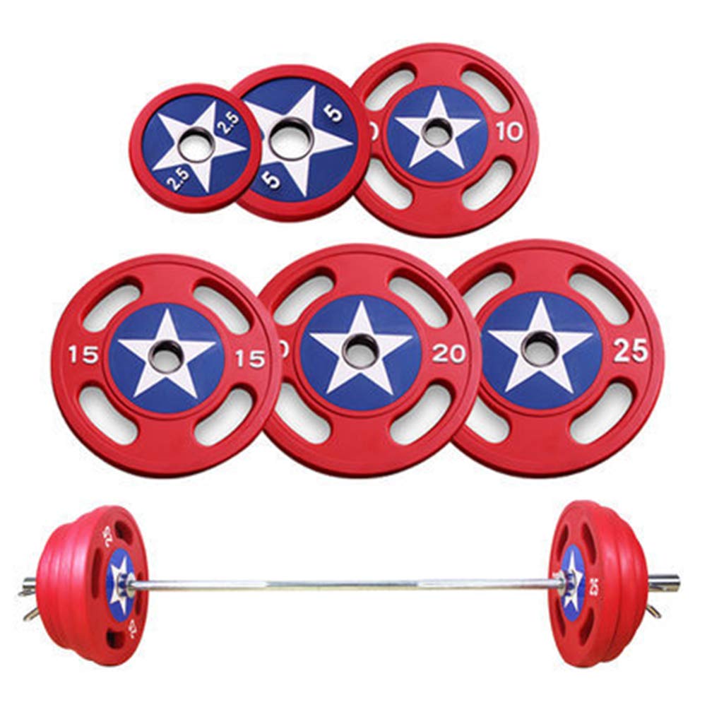 Disque de Poids Olympique, 1 Paire Panneau de Poids Portatif Haltérophilie Poids en Fonte en Caoutchouc Exercice Musculaire à Domicile,2x5kg