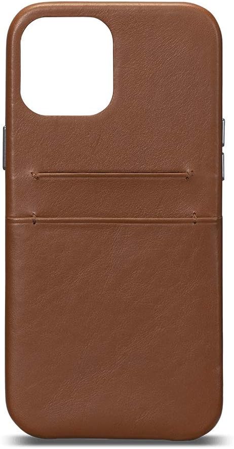 SENA Leatherskin Snap On Wallet Leather Thin Case (Wallet Toffee, iPhone 13 Mini)