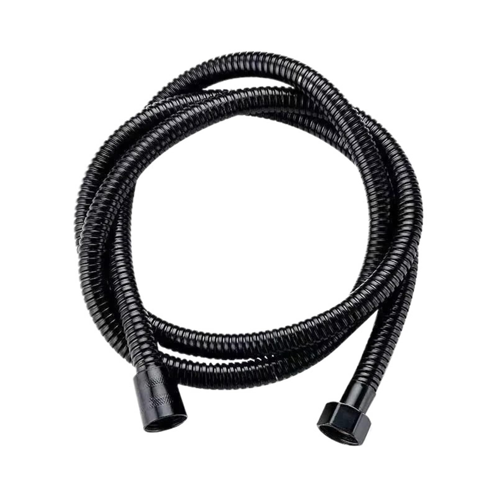 Weqyfdc Black 1.5M Hose Shower Head Shower Head Stainless Steel Bathroom Handheld High Pressure Water Saving Sprayer Nozzle Supercharged(Black 1.5M Hose)