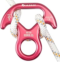 Vista 1 de 30kN/35kN/40kN Rescate Figura 8 Descender Engranaje de escalada Equipo de descenso Dispositivo de rappeling de placa de aparejo para escalada