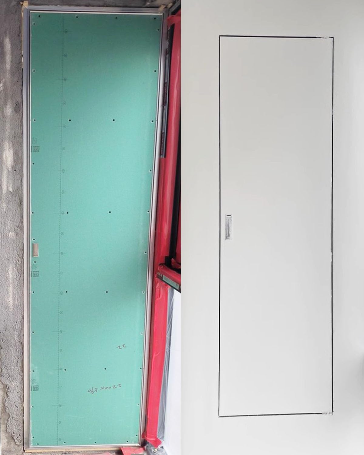 Trampilla pladur 60x90cm Vibeo con panel de acceso oculto para fontanería pintable