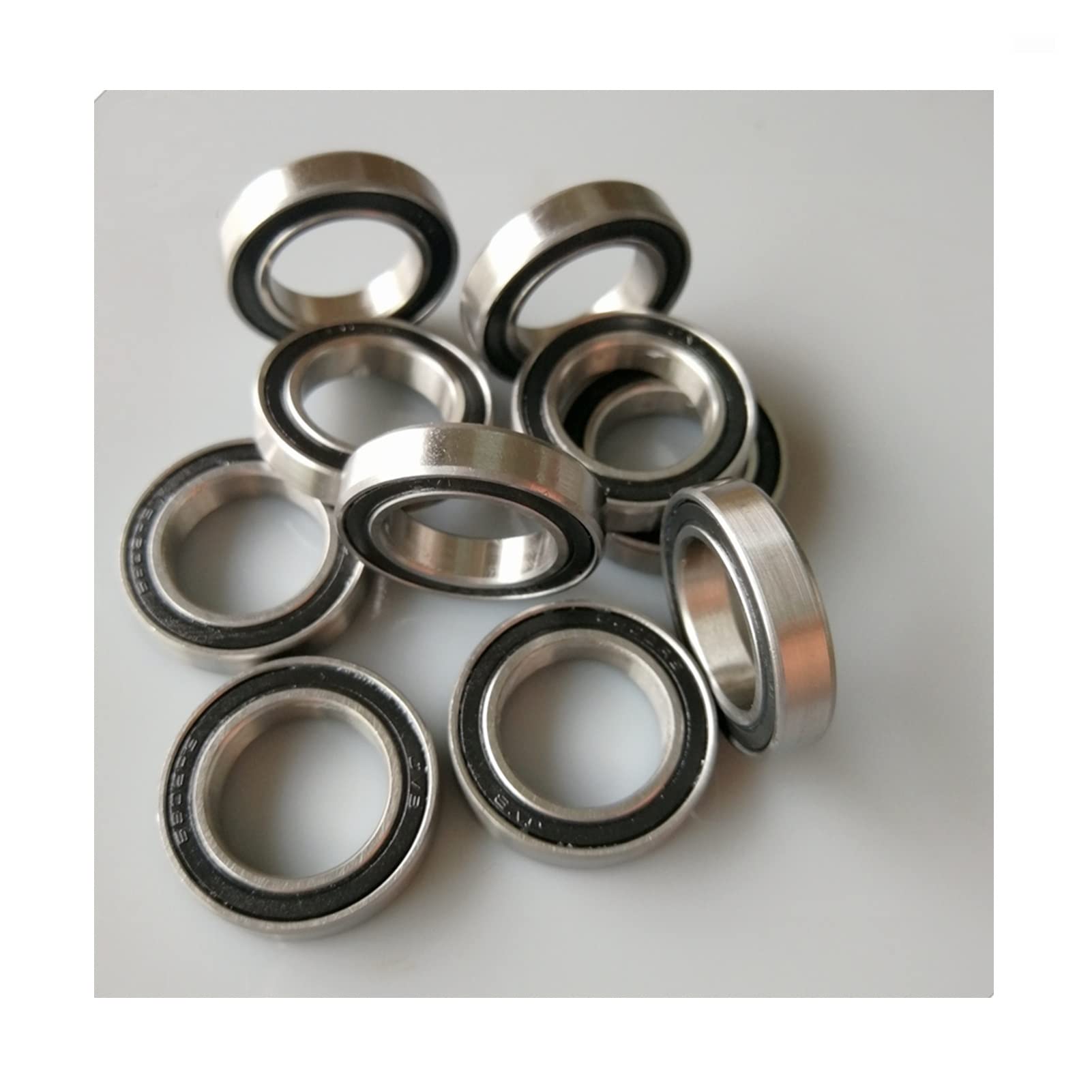 XRKJKQIDG 10Pcs 6802 RS Bike Thin Section Ball Bearings ABEC-7 15x24x5mm Deep Groove Bearing
