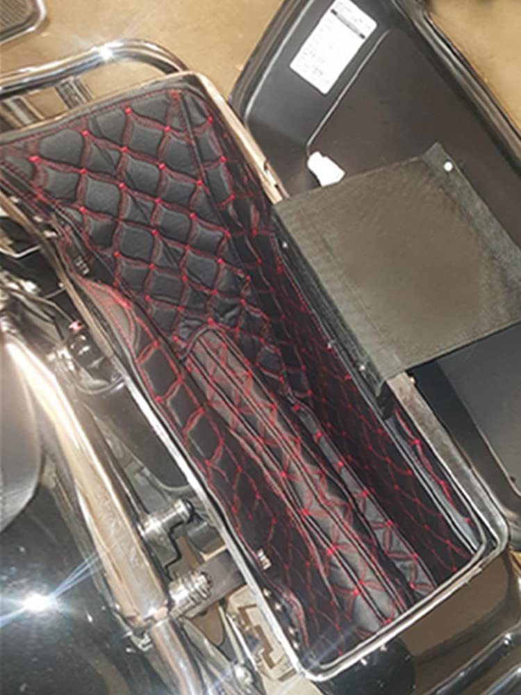 Ungedehnte Saddlebag Liner Einsätze Red Thread kompatibel mit Harley 2014-2021 1 Paar