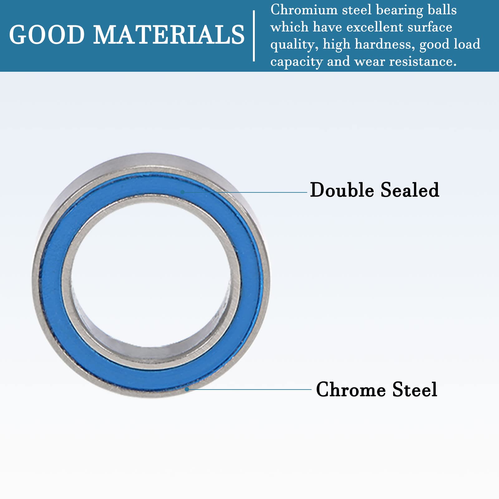 QUARKZMAN Roulement à Billes à Bride MF128-2RS, 4 Pièces 8x12x3.5mm En Acier Chromé à Double Étanchéité ABEC1