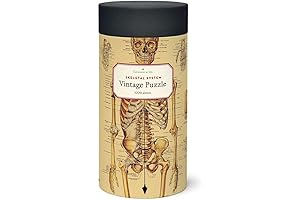 Challenging Puzzles for Anatomy Lovers: Cavallini Papers & Co. 1,000-Piece Skeletal System Jigsaw Puzzle